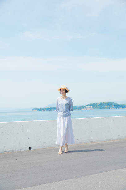 istock Japanese woman in the summer 1163246210