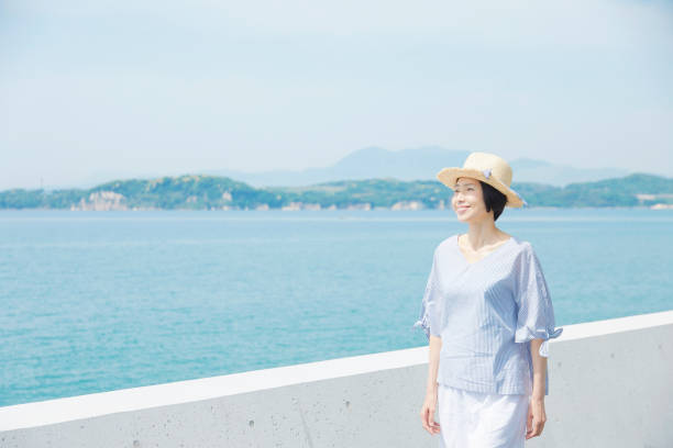 istock Japanese woman in the summer 1163246218