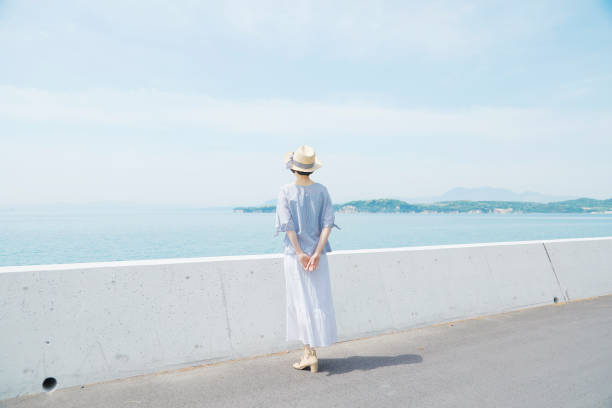 istock Japanese woman in the summer 1163246221