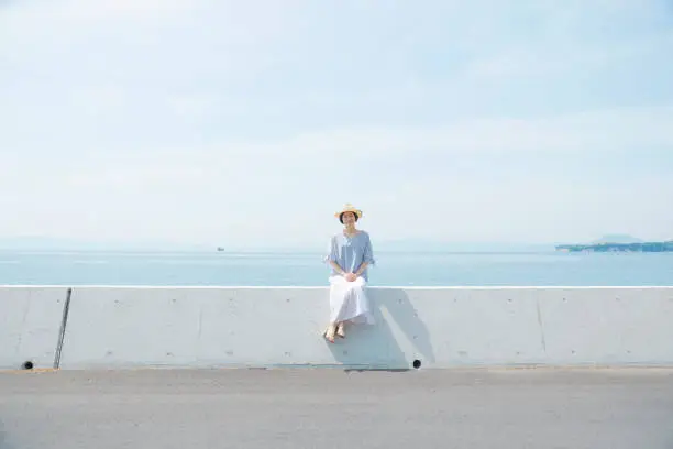 Photo of Japanese woman in the summer