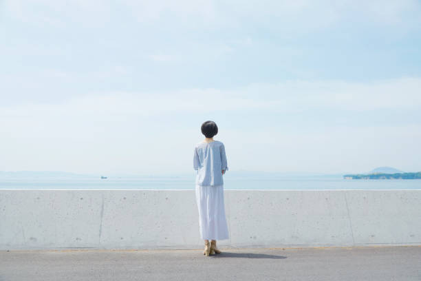 Japanese woman in the summer
