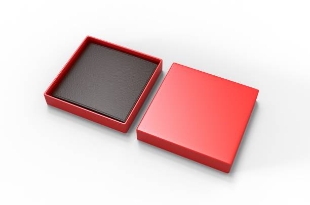 istock Blank Bi fold Flip Style Leather Wallet Packaging Box For Branding. 3d render illustration. 1163247732