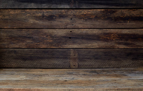 istock Empty Grunge Wooden Room Interior. 1163257187