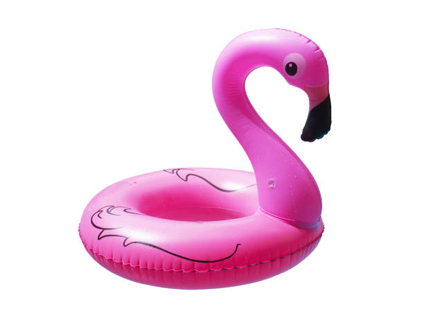 różowa próżna flamingowa - lifeguard swimming pool summer swimming zdjęcia i obrazy z banku zdjęć