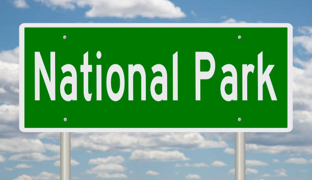istock Road sign for National Park 1163270425