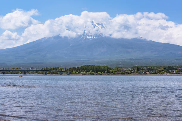 istock Kawaguchiko lake view with Mount Fuji at background 1163271916