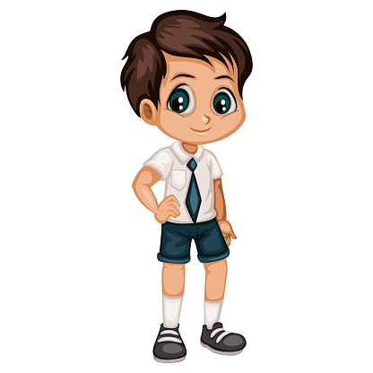 Cute Cartoon Boy Character Isolated On White Background Stock Illustration  - Download Image Now - iStock