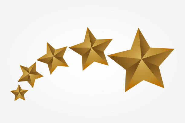 istock Shooting Golden Stars Flying Stars  illustration vector 1163283714