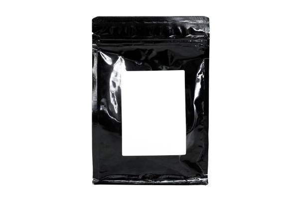 istock coffee bag isolated on white background with clipping path.Coffee packaging 1163287027