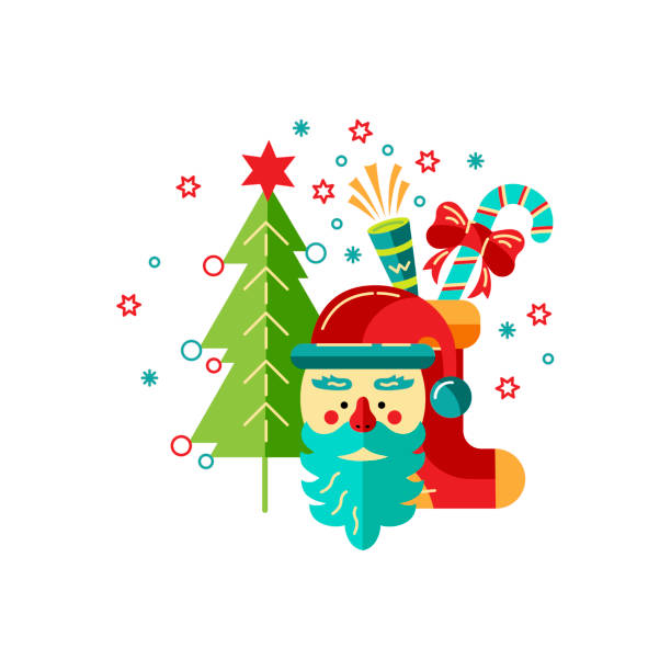 istock Merry Christmas and Happy New Year card. 1163287127