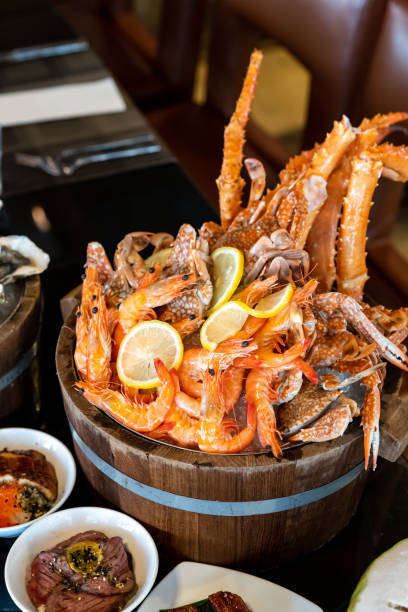 seafood on ice bucket