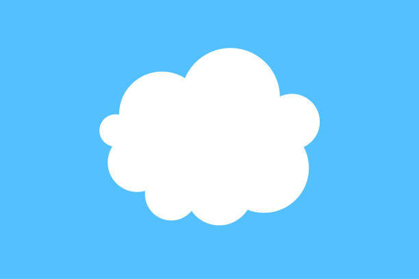 illustrations, cliparts, dessins animés et icônes de icône de nuage - cloud cloudscape fluffy white