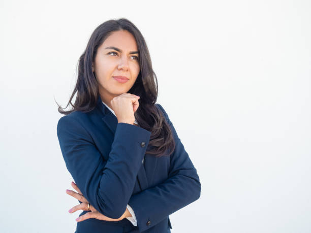 istock Pensive businesswoman thinking over decision 1163293935