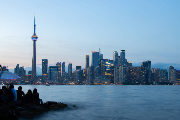 istock Toronto skyline  twilight view from Toronto island, Ontario, Canada 1163301400