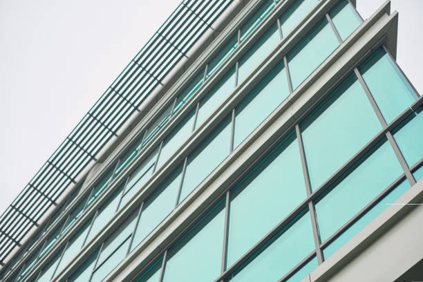 istock Modern glass business center building 1163304627