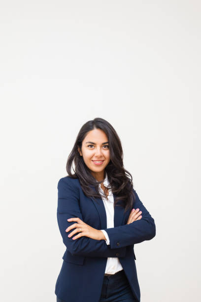 istock Confident businesswoman smiling at camera 1163305815
