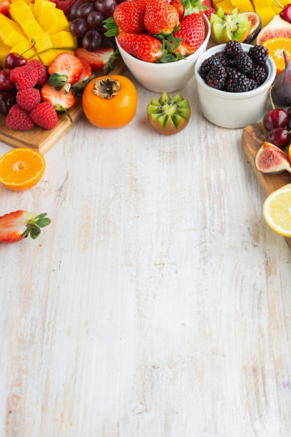 istock Raw fruits berries platter 1163309352