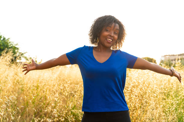 istock Beautiful young woman feeling freedom 1163316486