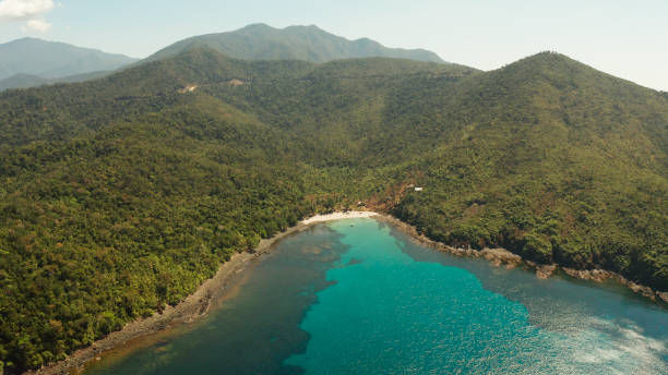 istock tropical island with blue lagoon 1163320375
