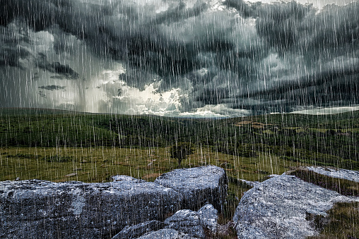Bench Tor, Dartmoor in the rain.