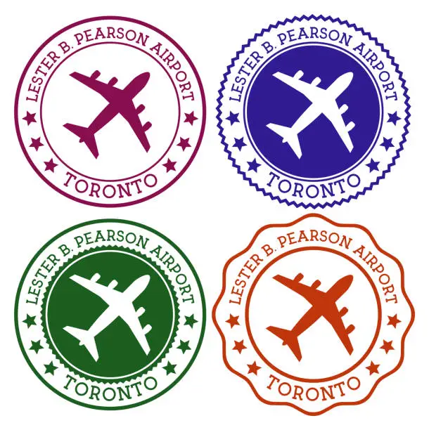 Vector illustration of Lester B. Pearson Airport Toronto.