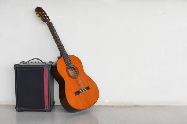 istock Guitar and audio cabinet 1163328569