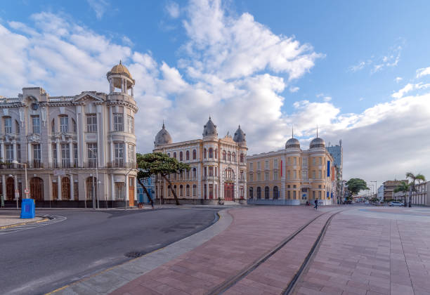 istock Architecture of the Marco Zero square in Recife city 1163329903