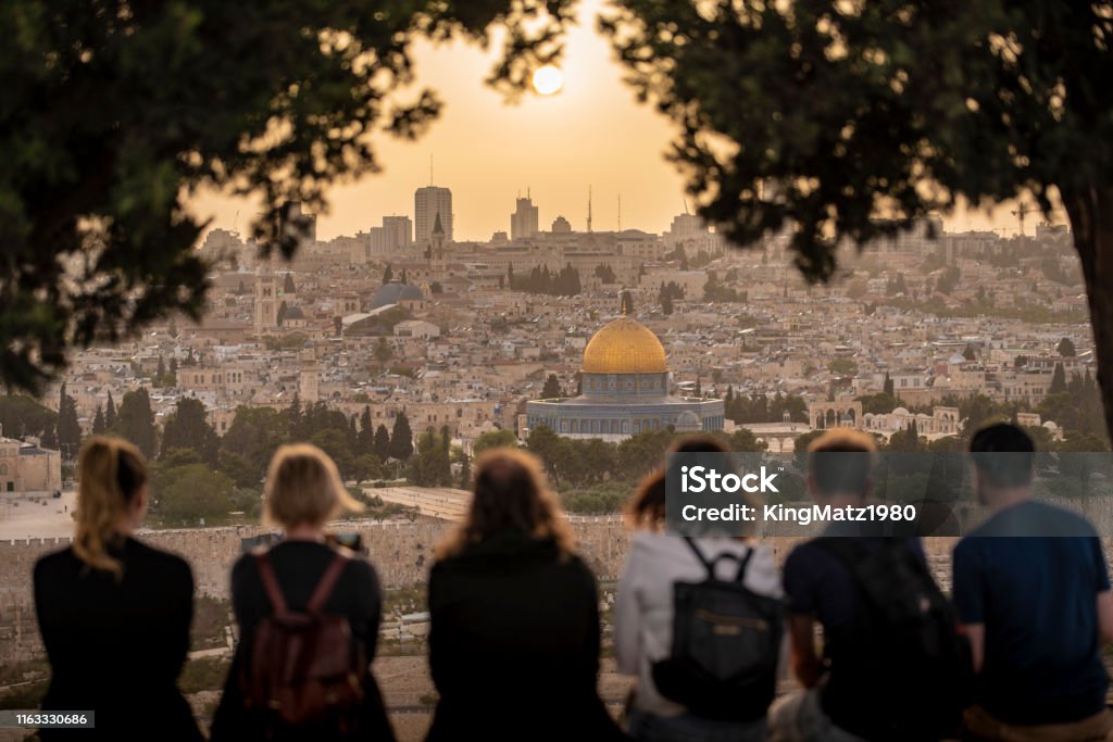 Mount of olives - View Jerusalem Stock Photo