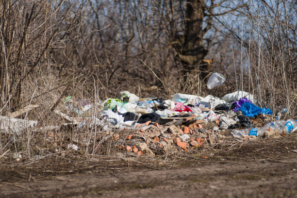 istock Trash on the agriculture field. Ecology problem and big harm to nature. 1163330892