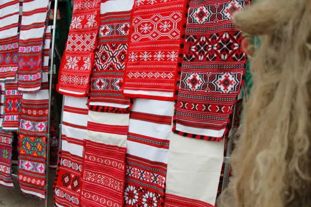 Photo of Neglubsky embroidered towels.Vyshyvanka, National towels, Ethnic embroidery