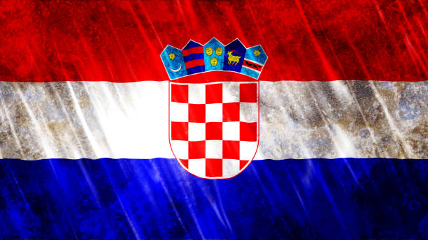 istock Croatia Flag Grunge 1163340670