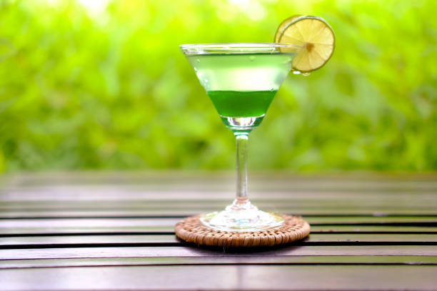 istock Green apple martini cocktails 1163345108