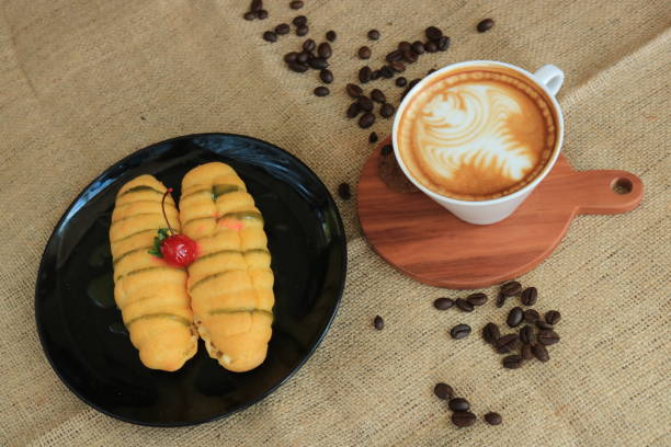 istock a cup of cappucino coffe on a table ready to drink 1163348811
