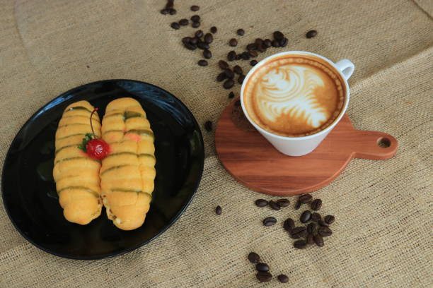istock a cup of cappucino coffe on a table ready to drink 1163350002