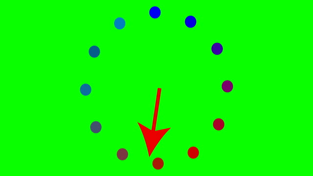 Red arrow pointer on green background 4k
