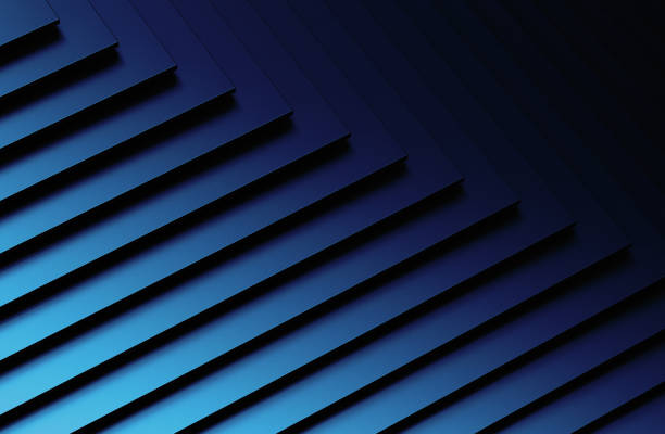The abstract blue metal pattern background. 3D illustration.