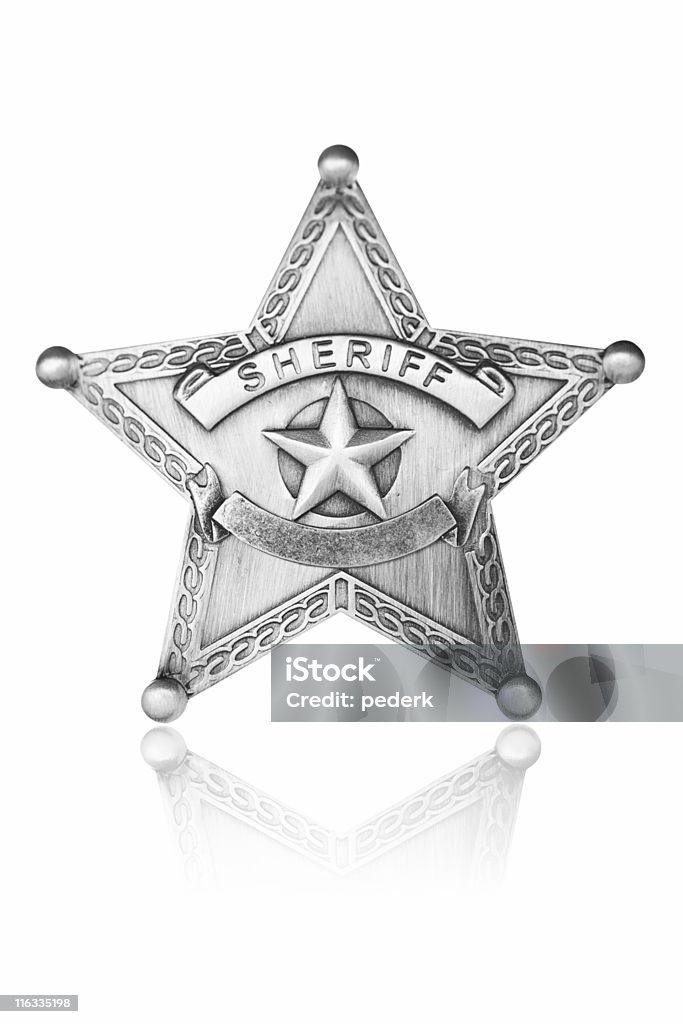 O xerife Star - Foto de stock de Distintivo de Polícia royalty-free