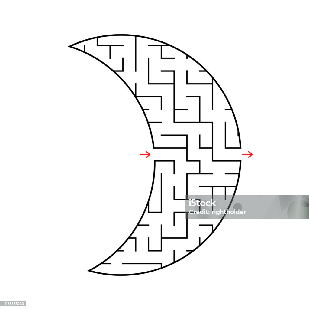 Abstract Labyrinth Abstract Labyrinth Simple Flat Vector Illustration Isolated On White ...