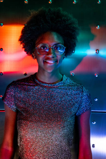 istock Cool young girl wearing festive clothes 1163355666