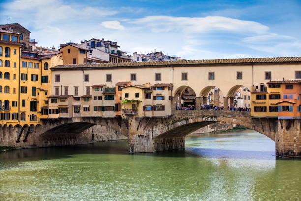 istock Ponte Vecchio a medieval stone closed-spandrel segmental arch bridge over the Arno River in Florence 1163357562
