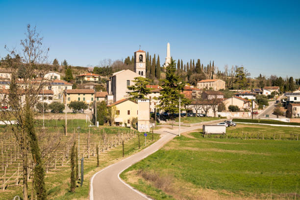 istock View of Custoza surrounded by the vineyards. 1163363780