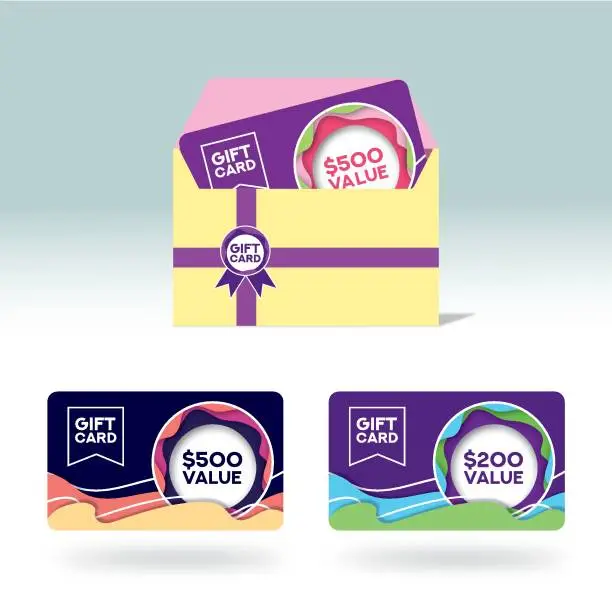 Vector illustration of Gift Cards - Vector illustration