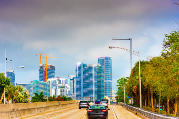 istock Traffic in Miami at sunset 1163373776