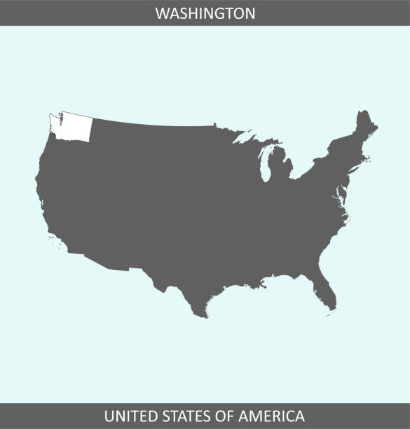 華盛頓地圖輪廓 - bellingham 幅插畫檔、美工圖案、卡通及圖標