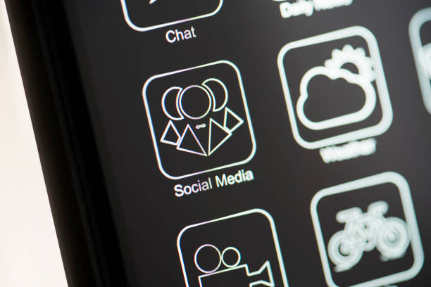 Social media app on dark mode phone screen
