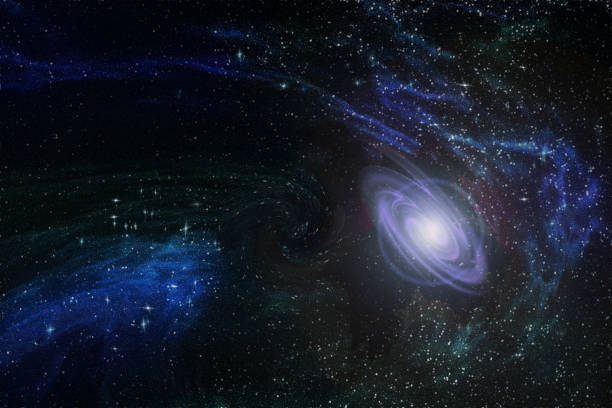 istock new nascent galaxy in infinite space among multicolored constellations and nebulae, illustration. 1163379187