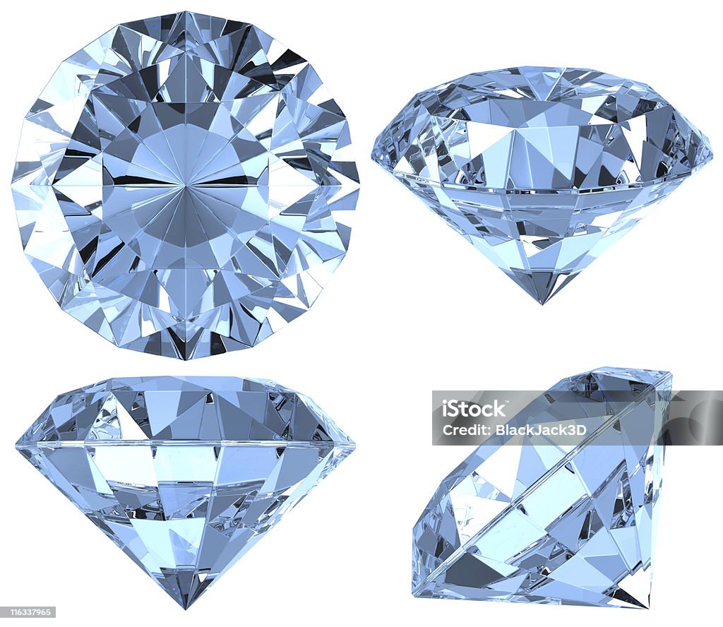 Blue diamond (4 posizioni - Foto stock royalty-free di Diamante