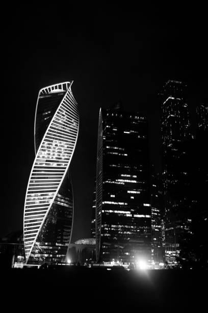 istock Business center with high skyscrapers 1163381053