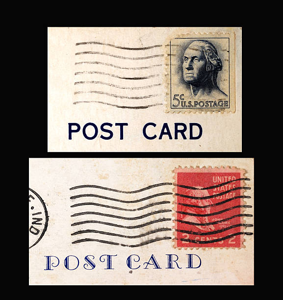 istock Grungy Postcard Canceled Stamps. 116338386