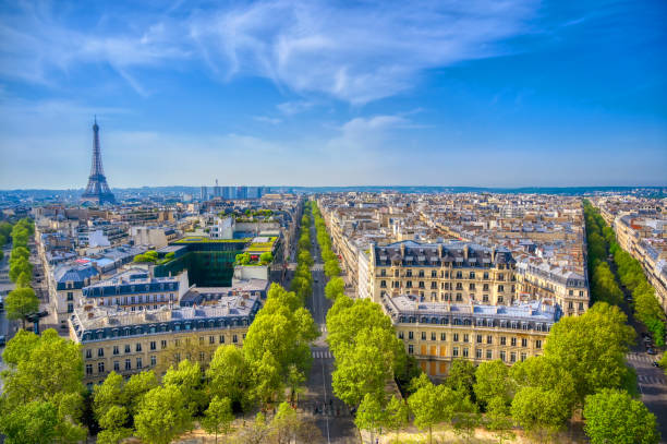 istock The Eiffel Tower and Paris, France from the Arc de Triomphe 1163387013